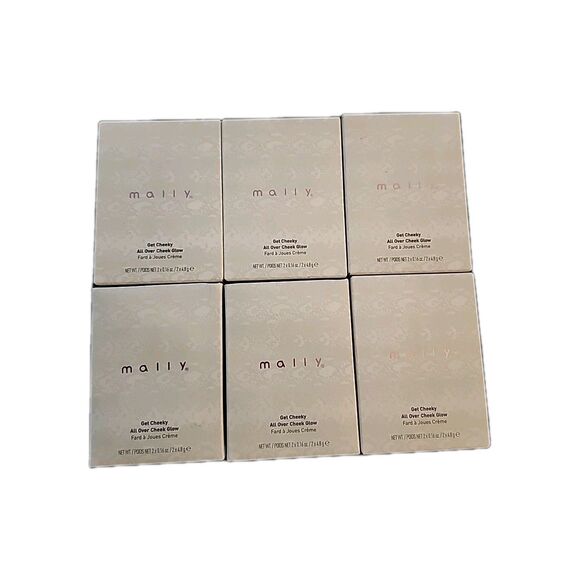 Other - Lot Of 6 Mally Get Cheeky All Over Cheek Glow “PRETTY IN PINK” NIB Blush 0.16 Oz